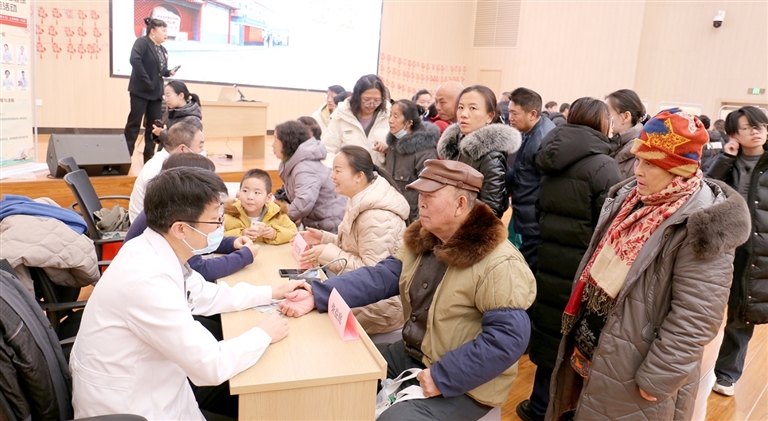 健康义诊现场。